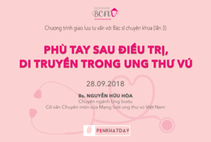 Đăng ký giao lưu với BS. Nguyễn Hữu Hòa: Phù tay sau điều trị & di truyền trong ung thư vú